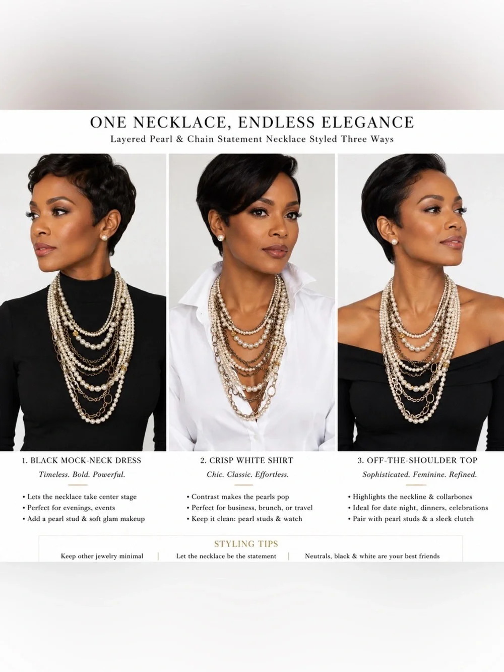 Aldo Multi-Strand Pearl and Gold-Tone Layered Necklace